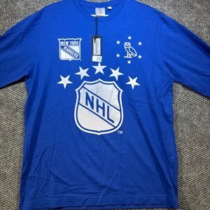 OVO x NHL New York Rangers Long Sleeve T-Shirt Blue Small NWT 4038-005-02